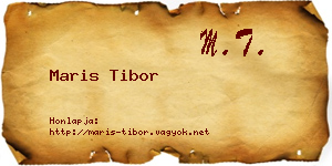 Maris Tibor névjegykártya